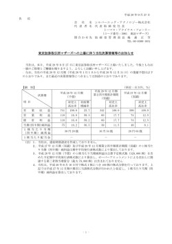 東京証券取引所マザーズへの上場に伴う当社決算情報等のお知らせ