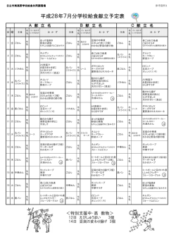H28.7月学校給食献立予定表(PDF形式 240キロバイト)