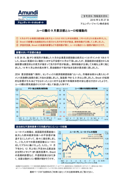 ユーロ圏の 9 月景況感とユーロ相場動向