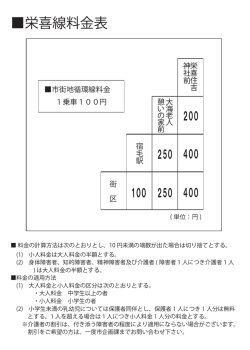 栄喜線料金表