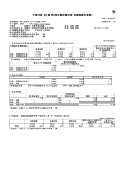 平成28年11月期 第3四半期決算短信〔日本基準〕（連結）