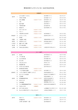 お店の一覧を見る（PDF） - 米粉フェスタ in たいない