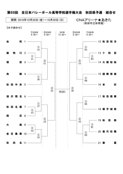 女子組合せ - 【公式】秋田県バレーボール協会