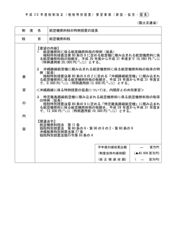 航空機燃料税の特例措置の延長
