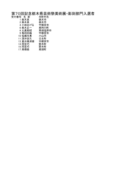 （彫刻）入選者一覧（PDF：22KB）