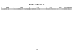 優先申込み一覧表(10月分)