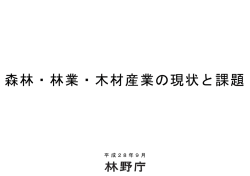 森林・林業・木材産業の現状と課題