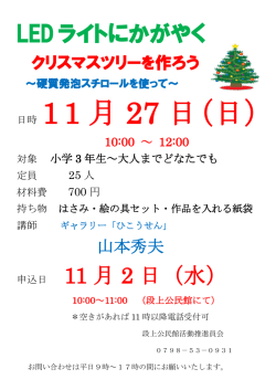 日時 11 月 27 日（日）