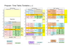 Program Time Table (Tentative ver.2)