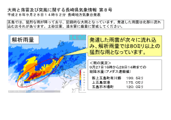 大雨と落雷及び突風に関する長崎県気象情報 第8号