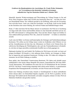 Gru&szlig;wort des Bundesau&szlig;enministers