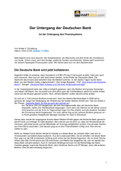 Der Untergang der Deutschen Bank
