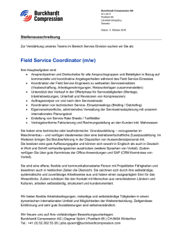 Field Service Coordinator (m/w)