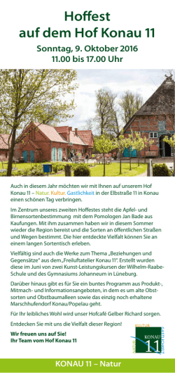 Hoffest auf dem Hof Konau 11 - Pomologen