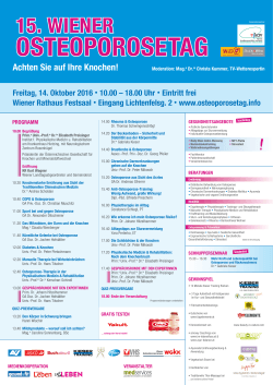 Programm 2016 - PDF - Wiener Osteoporosetag