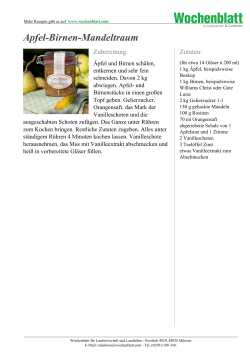 Apfel-Birnen-Mandeltraum - Wochenblatt für Landwirtschaft