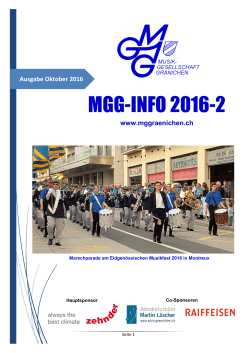 MGG-INFO 2016-2 - Musikgesellschaft Gränichen
