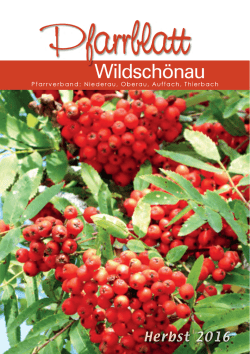Herbst 2016 - Pfarrverband Wildsch&ouml;nau