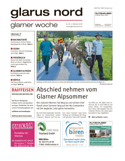 Glarner Woche, Glarus Nord, 5.10.2016