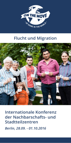 01.10.2016 Flucht und Migration, internationale Konferenz