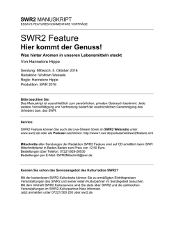 Hier kommt der Genuss!
