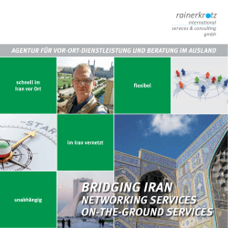 bridging iran - rainer krotz international services and consulting