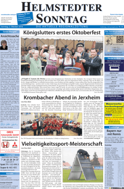 HELMSTEDTER SONNTAG HELMSTEDTER SONNTAG