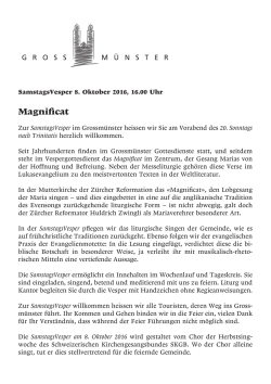 pdf Gemeindeblatt  - beim Kantorat Grossmünster