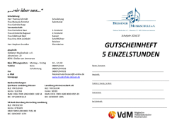 gutscheinheft 5 einzelstunden