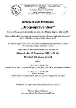 Drogenpr&auml;vention