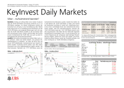 KeyInvest Daily Markets - Boerse