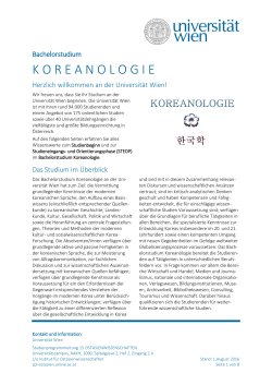 koreanologie - SPL Ostasienwissenschaften