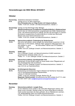 Winterprogramm 16/17 - Biologische Schutzgemeinschaft Göttingen