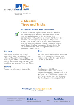 e-Klausur: Tipps und Tricks