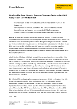 Press Release - Deutsche Post DHL Group
