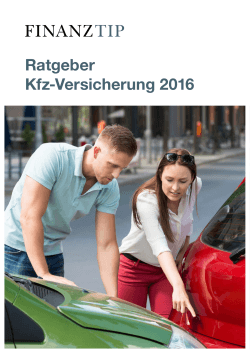 Ratgeber Kfz-Versicherung 2016