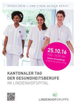 Flyer zum Tag der Gesundheitsberufe 2016