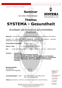 SYSTEMA - Gesundheit - S Y S T E M A