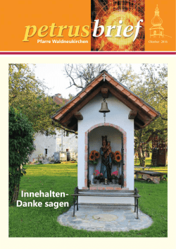 Innehalten- Danke sagen