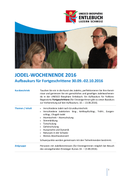 JODEL-WOCHENENDE 2016