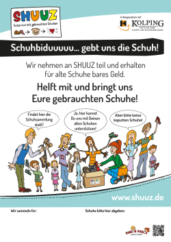 Helft mit und bringt uns Eure gebrauchten Schuhe!