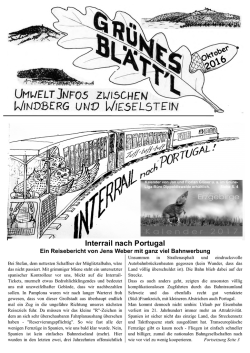 Gr&uuml;nes Bl&auml;tt`l 10/2016 - Gr&uuml;ne Liga Osterzgebirge eV
