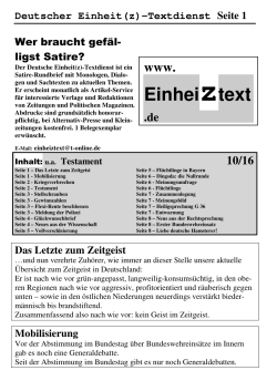 Deutscher Einheit(z)-Textdienst Seite 1