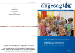 Herzliche Einladung zur EINWEIHUNG DES GEMEINDEZENTRUMS