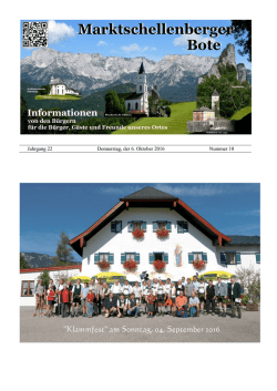 Jahrgang 22 Donnerstag, der 6. Oktober 2016 Nummer 10