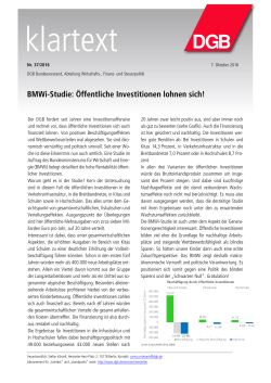 BMWi-Studie: Öffentliche Investitionen lohnen sich!