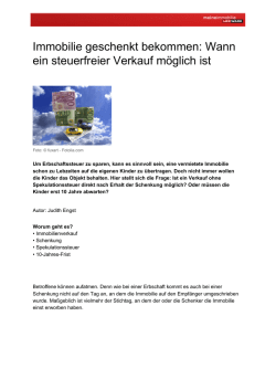 Immobilie geschenkt bekommen - meineimmobilie.de Startseite
