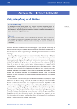 Grippeimpfung und Statine