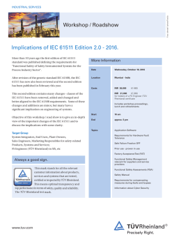 Implications of IEC 61511 Edition 2.0