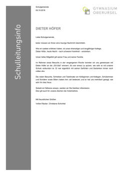 dieter h&ouml;fer - Gymnasium Oberursel